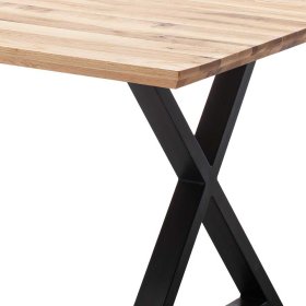 Esszimmertisch Penias aus Zerreiche Massivholz und Metall – Ansicht 4