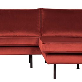 Sofaecke Klasvan in Kastanienfarben Samt 300 cm breit – Ansicht 7