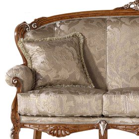 Barockes Dreisitzer Sofa Vimaria in Beige - Buche braun und Silberfarben – Ansicht 3