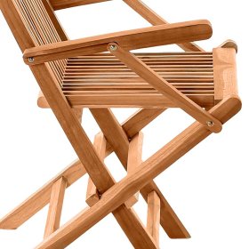 Armlehnen Gartenstühle Spadarius aus Teak Massivholz klappbar (2er Set) – Ansicht 7