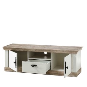 TV Wohnwand Flurencina im Landhaus Design in Weiß Pinie (vierteilig) – Ansicht 10