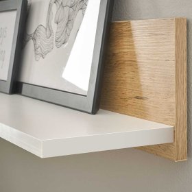 Anbauwand mit Homeoffice Rascian in Weiß und Wildeichefarben (fünfteilig) – Ansicht 13