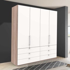 Schlafzimmerkleiderschrank Lolyana mit sechs Schubladen in modernem Design – Ansicht 3