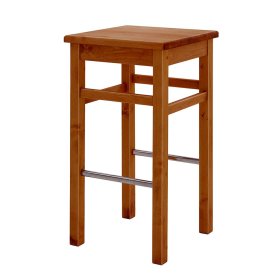 Kiefer Barhocker Kilazo in Bernsteinfarben 75 cm Sitzhöhe – Ansicht 1