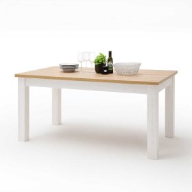 Esszimmertisch Wonders in Weiß und Eiche Optik 160 cm breit – Ansicht 2