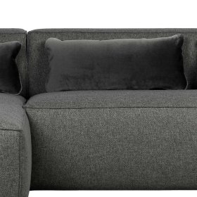 Moderne Couchecke Mercur Stoff in Grau mit Armlehnen – Ansicht 10