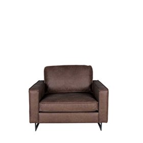 Wohnzimmer Sessel Rinoba aus Recyclingleder und Metall – Ansicht 1