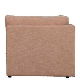 Rosa Modulsofa Ecke Oktamian Rücken echt bezogen - 44 cm Sitzhöhe – Ansicht 7