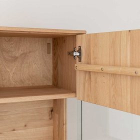 Vitrine Tenna mit Hirnholz Applikation und LED Beleuchtung – Ansicht 7