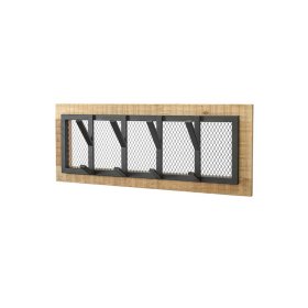 Hängende Garderobe Arhus aus Mangobaum Massivholz und Metall 75 cm breit – Ansicht 1