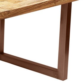 Bügelgestell Esstisch Asprecca aus Teak Recyclingholz und Stahl im Loft Style – Ansicht 6