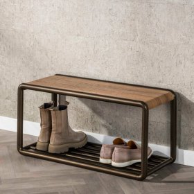 Schuhregal Krispa mit Bügelgestell aus Metall 40 cm hoch – Ansicht 2