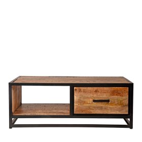 Industry Couchtisch Sulcias aus Mangobaum Massivholz und Metall – Ansicht 2