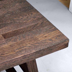 Couchtisch Mossiv aus Eiche Massivholz dunkel gebürstet – Ansicht 5