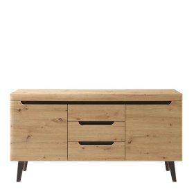 Esszimmersideboard Tomya in Wildeiche Holzoptik mit drei Schubladen – Ansicht 4