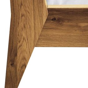 Holzbett Carilla aus Wildeiche Massivholz im Retro Design – Ansicht 5