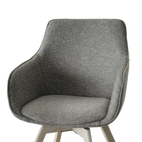 Armlehnstuhl Felda mit Gestell aus Massivholz im Skandi Design (2er Set) – Ansicht 4