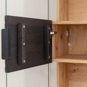 Highboard Deruta mit Glastür und LED Beleuchtung – Ansicht 8