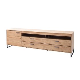 TV Board Vruamosa in Eiche Bianco 50 cm tief – Ansicht 1