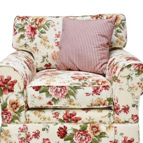 Blumen Motiv Sessel Dexter im Landhausstil mit Armlehnen – Ansicht 7