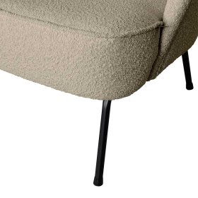 Boucle Sessel Merkur in Beige mit Vierfußgestell aus Metall – Ansicht 9