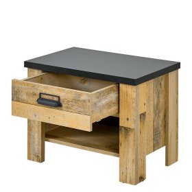 Bett & Konsolen Studiana 180x200 cm in Altholz Optik verwittert (dreiteilig) – Ansicht 10