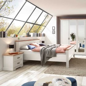 Nachttisch Kommode Dymco im Landhausstil in Weiß – Ansicht 5