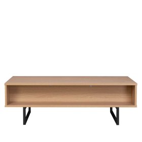 TV Board Hercian in Schwarz und Eichefarben 110 cm breit – Ansicht 3