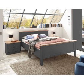 Franzoesisches Bett Trujano in Dunkelgrau im Landhausstil – Ansicht 2