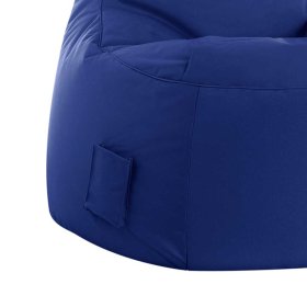 Sitzsack Sessel Larros in Blau mit Fußhocker – Ansicht 4