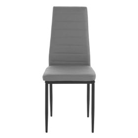 Esszimmerstühle Gertry in Grau Kunstleder mit hoher Lehne (4er Set) – Ansicht 2