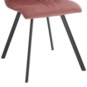 Polsterstühle Esszimmer Ektuala in Altrosa Samt mit Gestell aus Metall (2er Set) – Ansicht 11