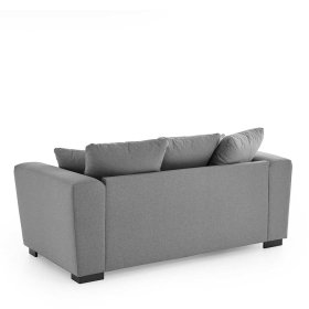 Graues Wohnzimmer Sofa Maja mit Vierfußgestell aus Holz 196 cm breit – Ansicht 3