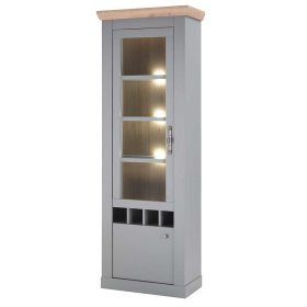 Vitrine Cellossa im Landhausstil mit Flaschenfächern – Ansicht 1