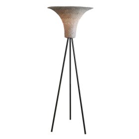 Skandi Design Stehlampe Split aus Seegras und Metall – Ansicht 2