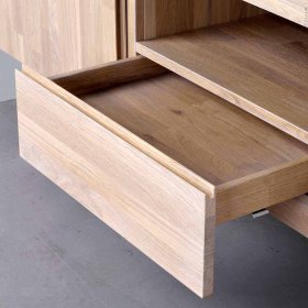 TV Lowboard South aus Eiche White Wash massiv 160 cm – Ansicht 6