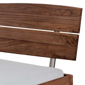 Nussbaum Bett Carltons aus Massivholz in modernem Design – Ansicht 4
