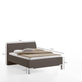 Doppelbett Boplaroma in Braun in modernem Design – Ansicht 7