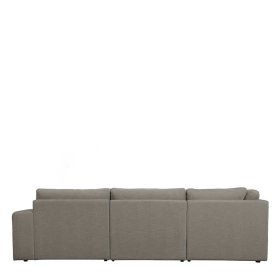 Modernes L Sofa Fredoco in Grau mit drei Sitzplätzen – Ansicht 6