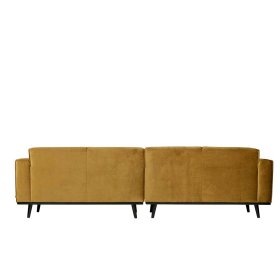 Wohnzimmer Sofa Graves in Honigfarben Samt im Retro Style – Ansicht 6