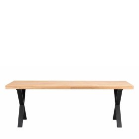 Esszimmer Tisch Tagma mit Eichemassivholzplatte im Loft Stil – Ansicht 2