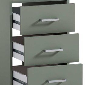 Schreibtisch Gluvizia mit drei Schubladen und Metallgriffen – Ansicht 7
