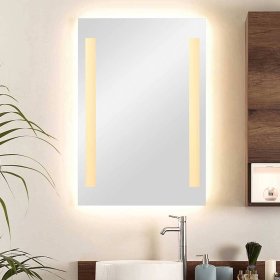 Beleuchteter Wandspiegel Akzenta 70 cm hoch in rechteckiger Form – Ansicht 2