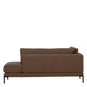 Chaiselongue Lehne links Rio in Braun - Modulsofa Element – Ansicht 4