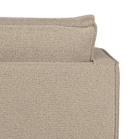 Zweisitzer Sofa Retrostil Catanias in Beige mit Vierfußgestell aus Metall – Ansicht 6