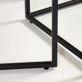 Skandi Beistelltisch Set Katrynella 50 cm hoch mit Bügelgestell (zweiteilig) – Ansicht 3
