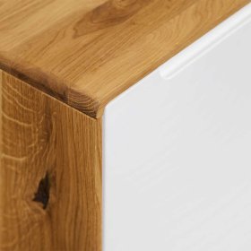 Fernsehertisch Triancova in Weiß und Wildeiche 40 cm tief – Ansicht 6