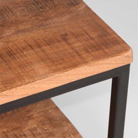 Couchtisch Nick aus Mangobaum Massivholz geölt und Metall Schwarz – Ansicht 6