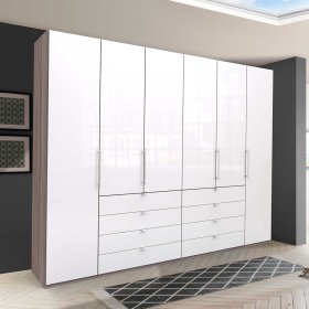 Panorama Schrank Yunidra 4 türig mit Schubladen modern – Ansicht 3