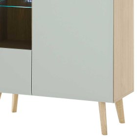 Wohnwand Casmas im Skandi Design in Mintgrün (vierteilig) – Ansicht 12